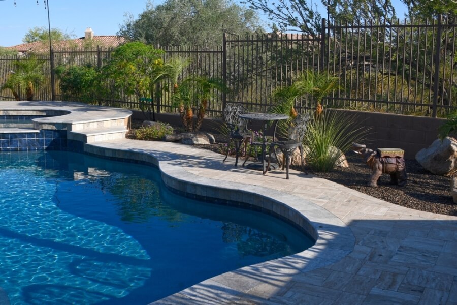 Swimming pool project by pool designer
