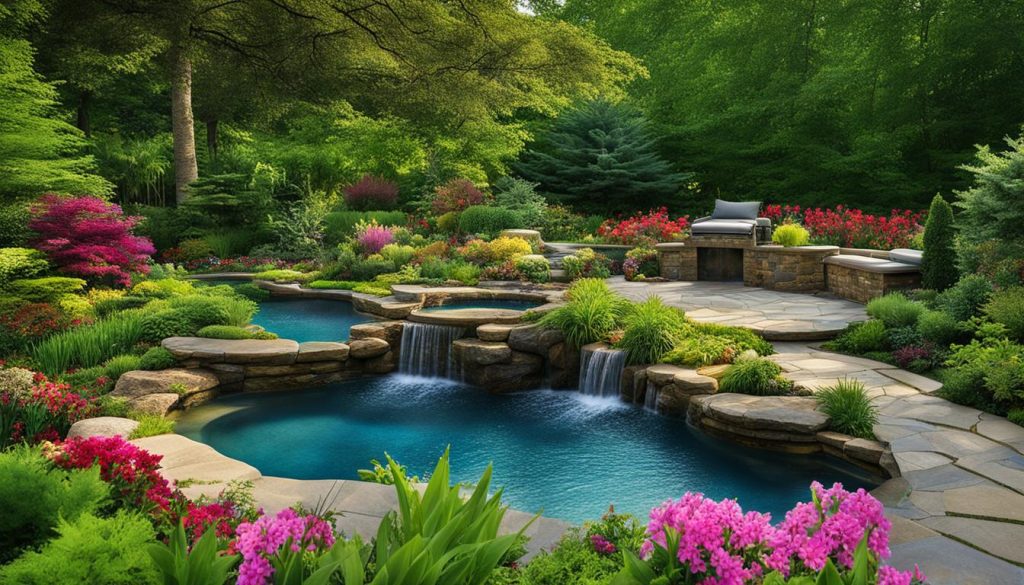 Garden-inspired pool design