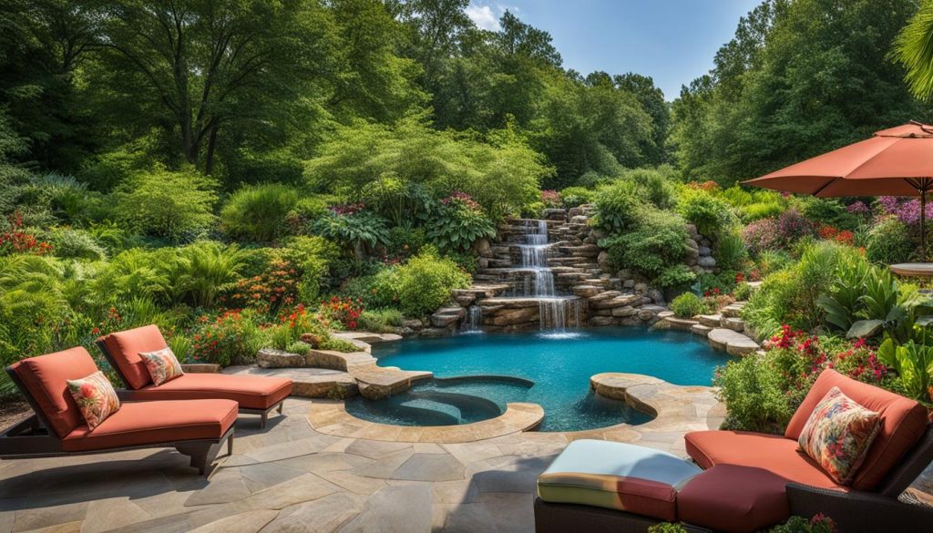 Pool landscaping