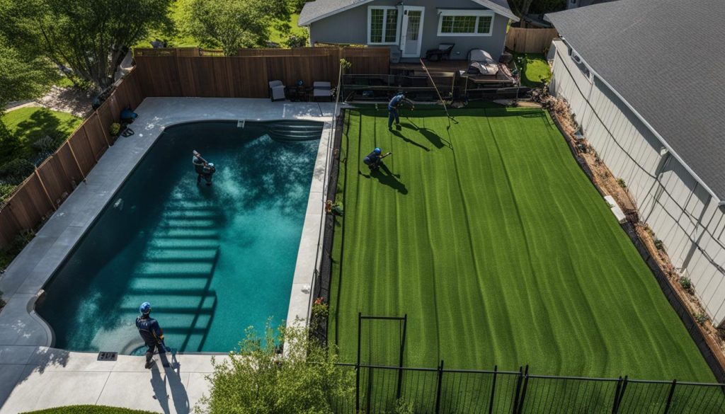 pool safety fence installation