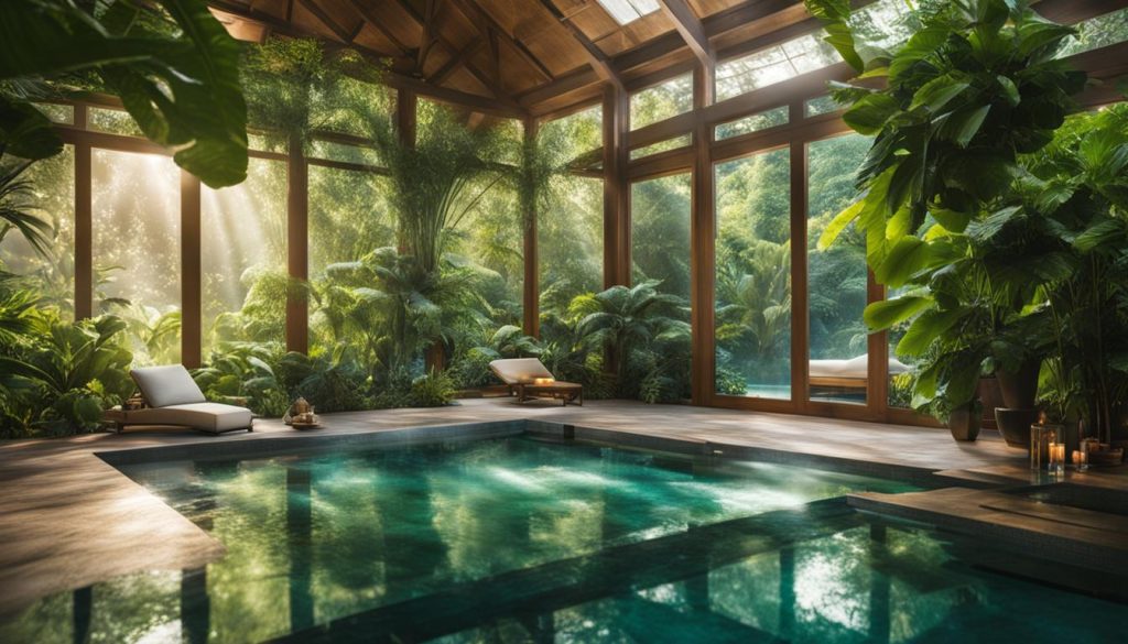 Indoor pool relaxation